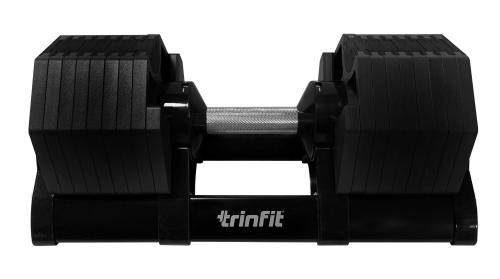 Nastavitelné činky TRINFIT OctaBlock 40 kg černé čelně